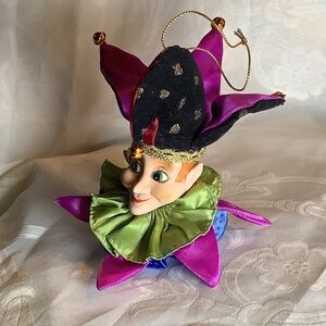San Francisco Music Box Company Elf Jester Head Music 1988 Greensleeves